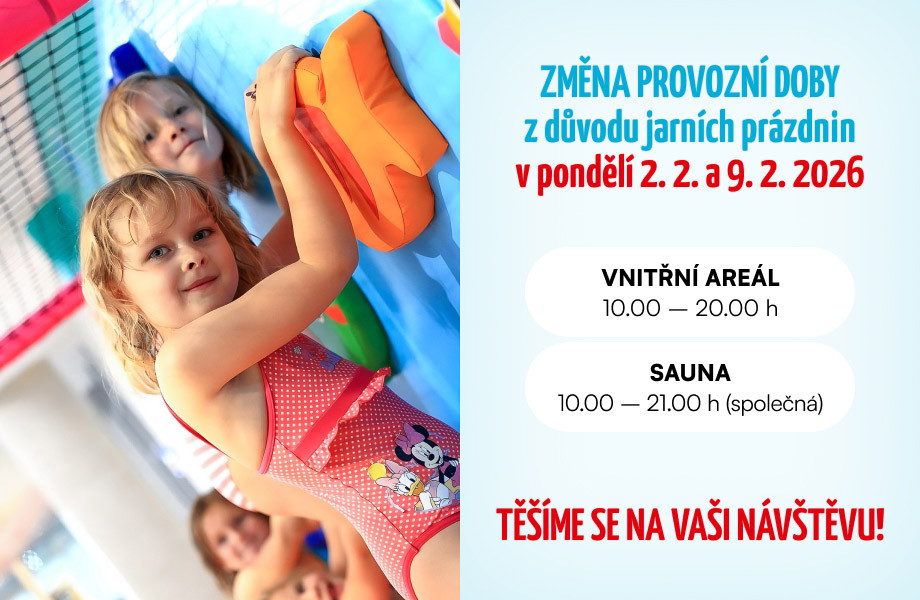 Jarní prázdniny Olomouc a Prostějov - změna provozní doby